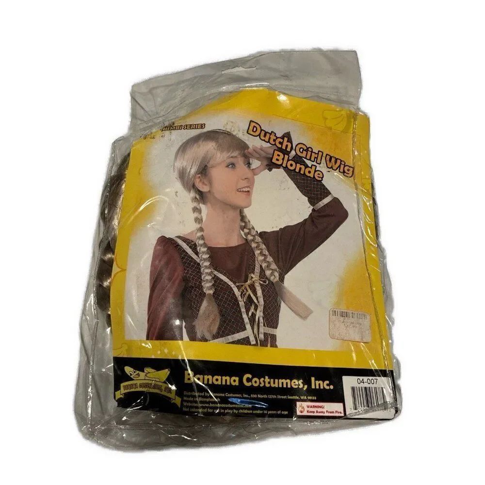 Banana Costumes New Dutch Girl Wig Blonde Braided